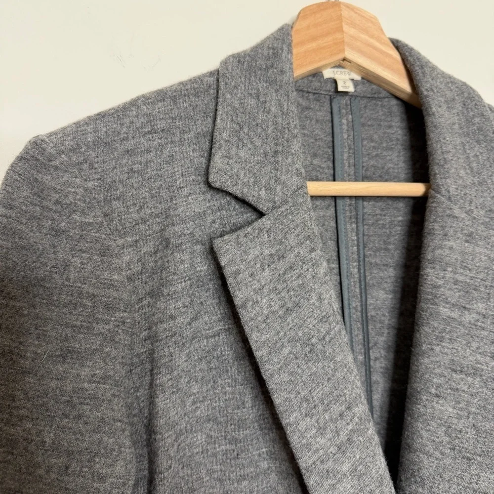 J.Crew Double-breasted blazer in grey wool preppy classic school girl academia